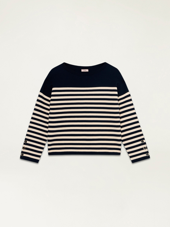 Striped knit sweater