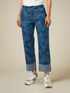 Denim pattern effect trousers image number 3