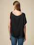 Blusa asimmetrica in raso image number 1