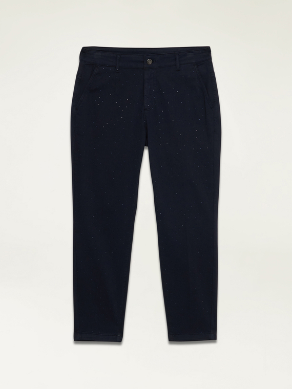 Chinos with crystals