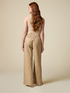 Pantaloni wide leg in tessuto stropicciato image number 1