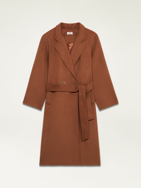 Long coat with belt