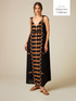 Long cotton dress with embroidery image number 0