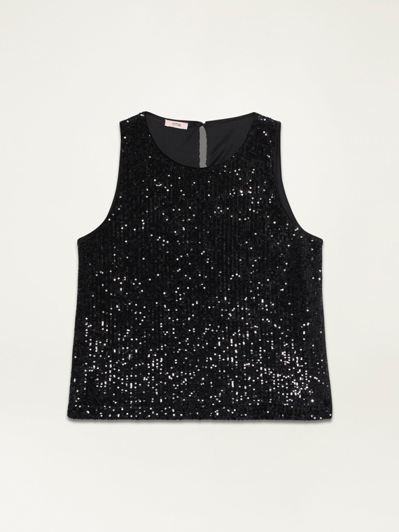 Top in paillettes