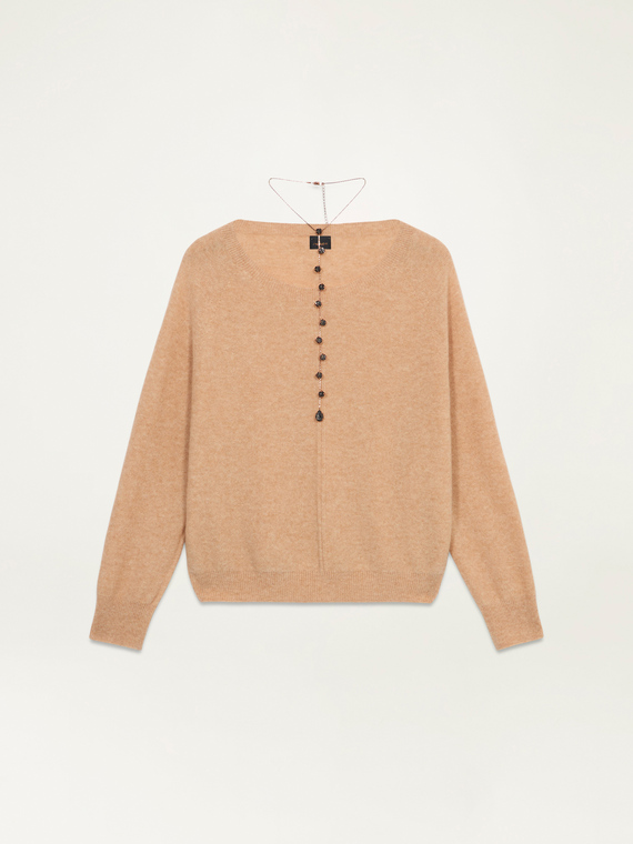 Maglia girocollo lana/cashmere