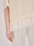 Maglia poncho con balza in tulle image number 2