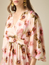 Long floral satin dress image number 2