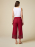 Cropped trousers with macramé inserts image number 1