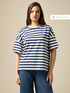 T-shirt misto cotone a righe image number 0