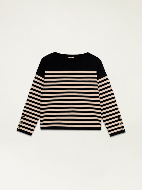 Striped knit sweater