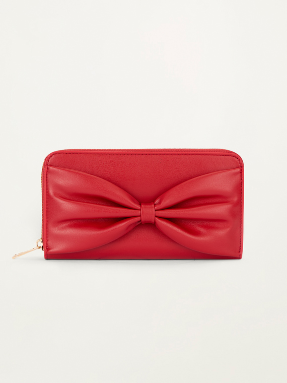 Wallet with maxi bow