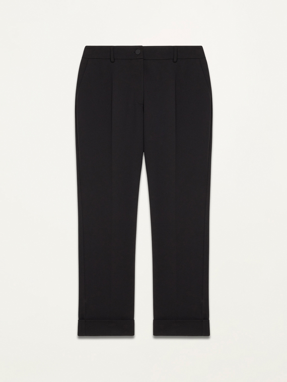 Crepe scuba fabric trousers