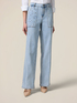 Jeans a palazzo con castoni image number 3
