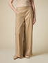 Pantaloni wide leg in tessuto stropicciato image number 3