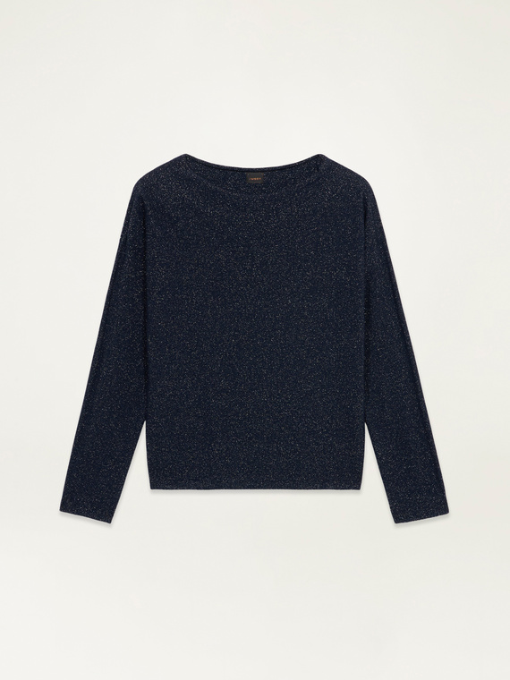 Maglia girocollo misto cashmere