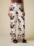 Patterned satin palazzo trousers image number 3