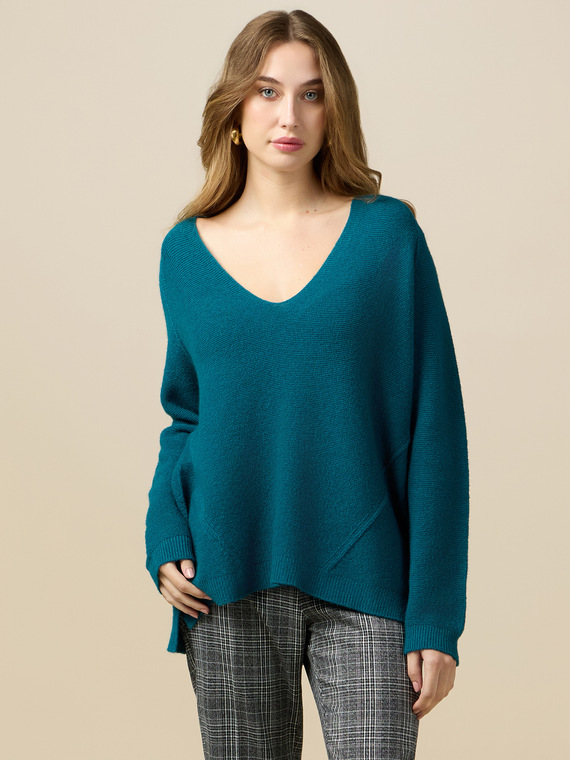 Oversized V-neck sweater