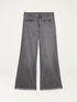 Jeans wide leg cropped a lavaggio grigio image number 1