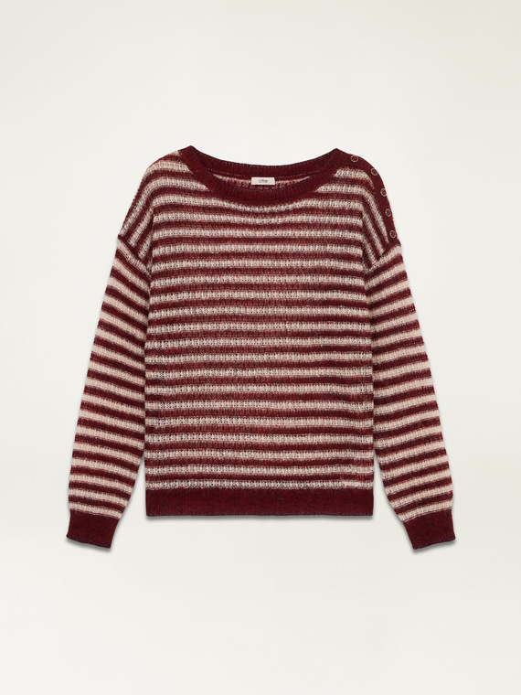 Striped wool blend sweater