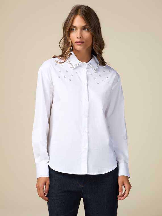 Camicia con pietre crystal