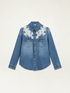 Denim shirt with embroidery image number 3