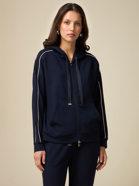 Soft touch sweatshirt with hood