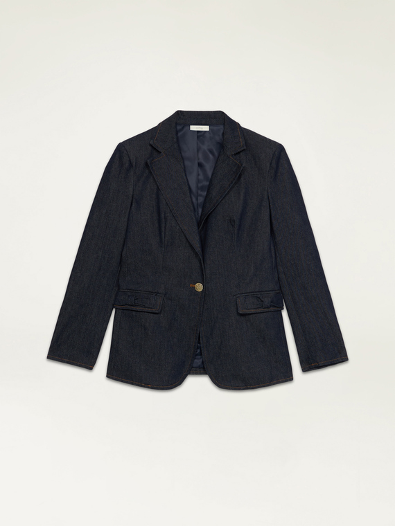 Blazer in denim con fiocchi