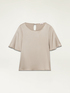 Blusa maniche corte in raso image number 3