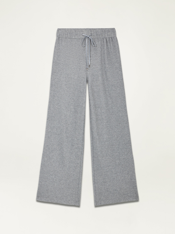 Palazzo joggers with tricot effect