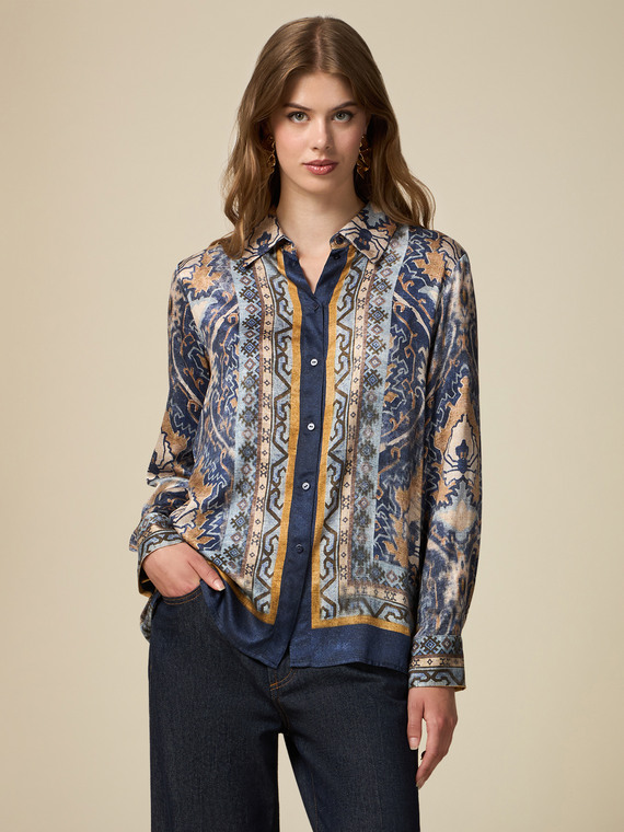 Patterned viscose shirt