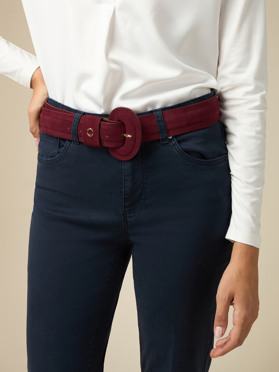 Suede belt