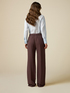 Wide leg linen blend trousers image number 1