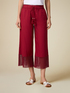 Cropped trousers with macramé inserts image number 3