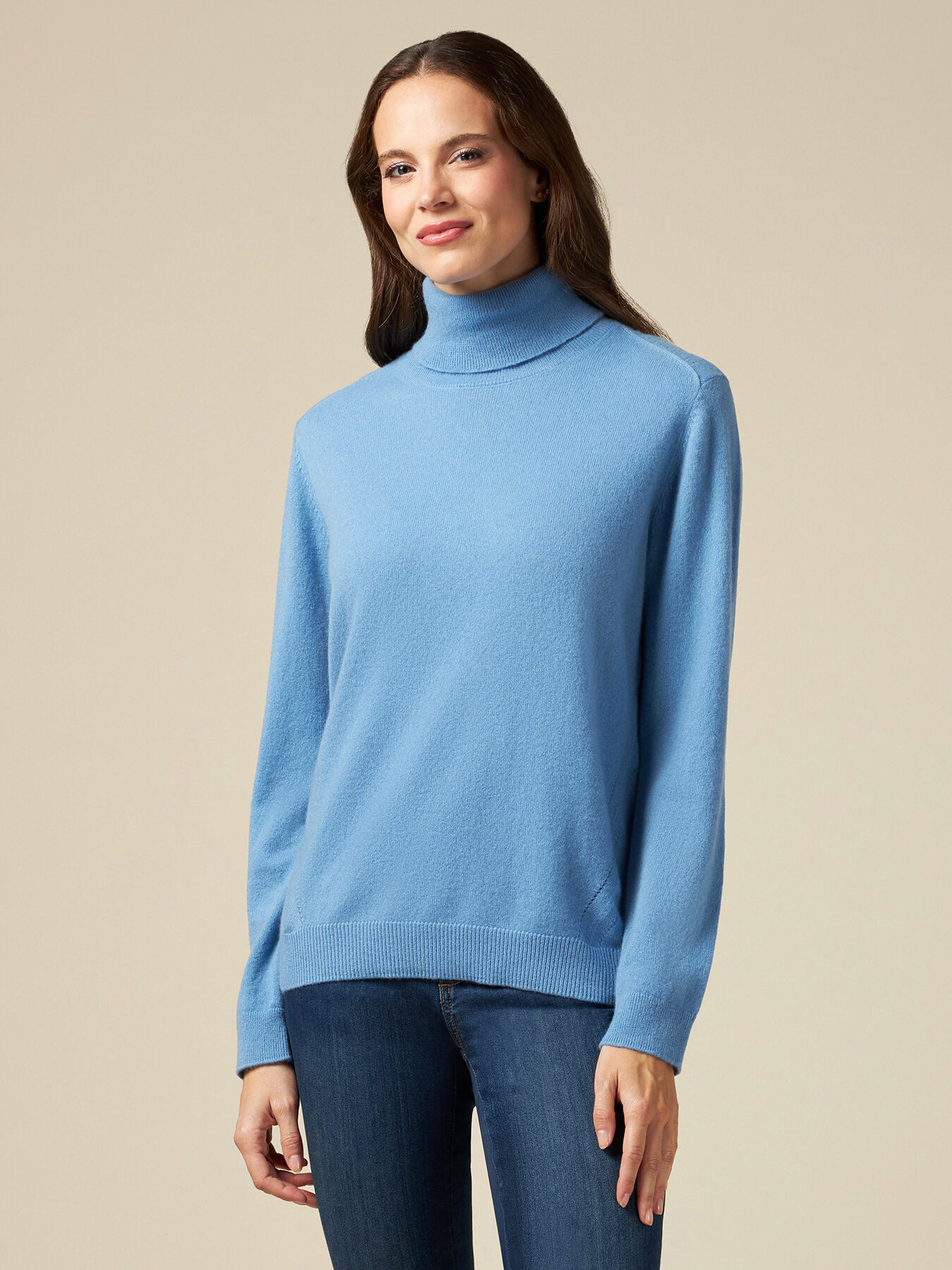 maglia dolcevita in puro cashmere donna - maglificio di verona