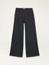 Pantaloni wide leg in tessuto pied de poule image number 4