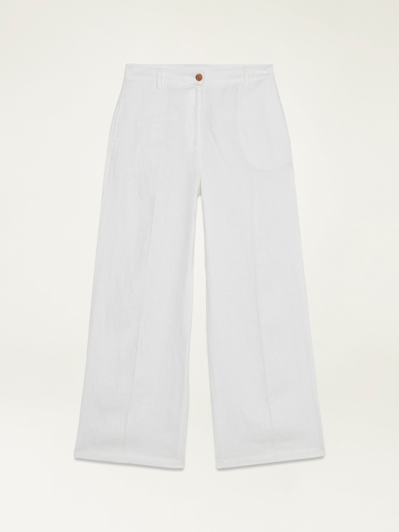 Wide leg linen trousers