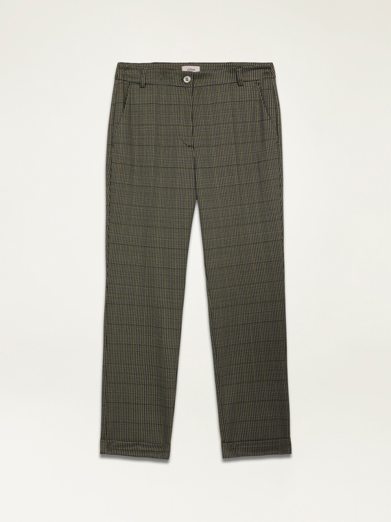 Jacquard fabric trousers