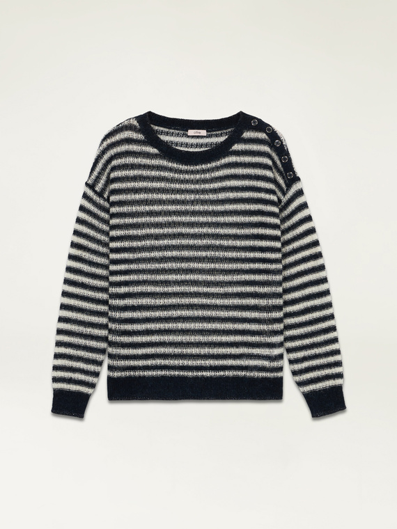 Striped wool blend sweater