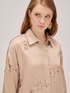 Satin shirt with sequin embroidery image number 2