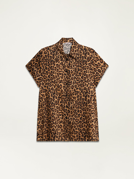 Camicia animalier in viscosa