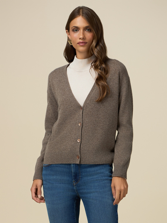 Cardigan in puro cashmere