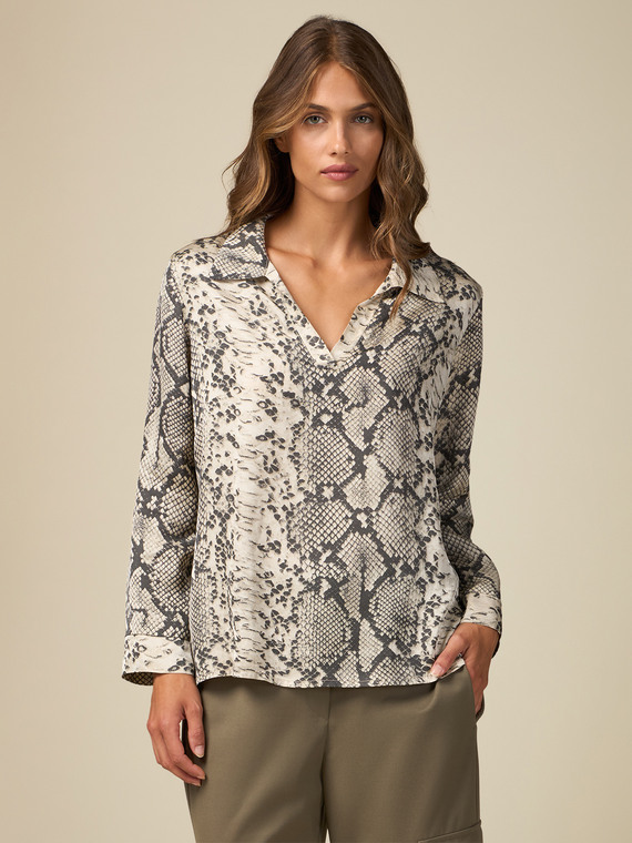 Snake print blouse