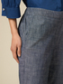 Pantaloni misto lino effetto denim image number 2