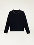 Maglia misto cashmere con pietre image number 3