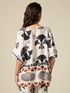 Blusa a kimono in raso fantasia image number 1