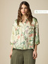 Patterned eco-friendly satin boxy-cut shirt image number 0