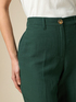 Pantaloni wide leg misto lino image number 2