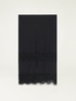 Silk blend scarf with lace image number 2