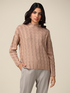 Maglia misto cashmere a trecce image number 0