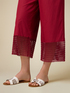Cropped trousers with macramé inserts image number 2